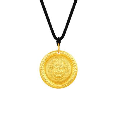 梦金园财神足银吊坠