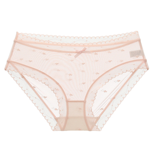 六只兔子甜美少女风内裤女纯棉底裆纯欲半透网纱透气女士三角裤