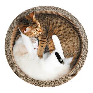 necosekai 圆形猫抓板猫窝宠物用品磨爪木天蓼大小超大号可抓可躺