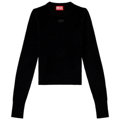 [折扣]DIESEL女士OVAL D绵羊毛山羊绒长袖套头针织衫A130130GEAY