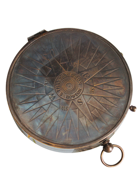 美式风黄铜太阳之神便携指南针
