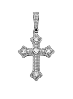Mr.Bling满钻混合镶嵌十字架吊坠