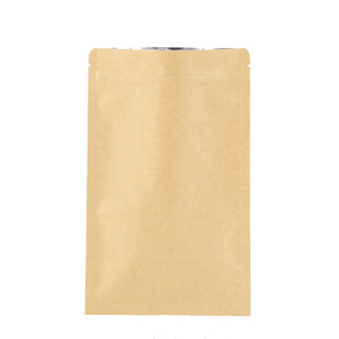 平底牛皮纸袋自封袋面膜粉咖啡茶叶试用食品分装密封口包装袋定做