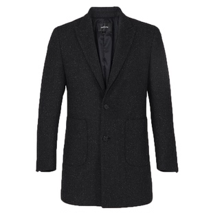 【霍巴细羊毛】CALLISTO男士秋季羊毛呢大衣人字纹西装领软糯亲肤