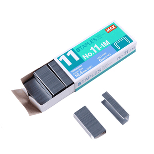 日本产MAX美克司11号订书钉进口订书针1000枚HD-11FLK系列用订书机用NO.11-1M装订40张