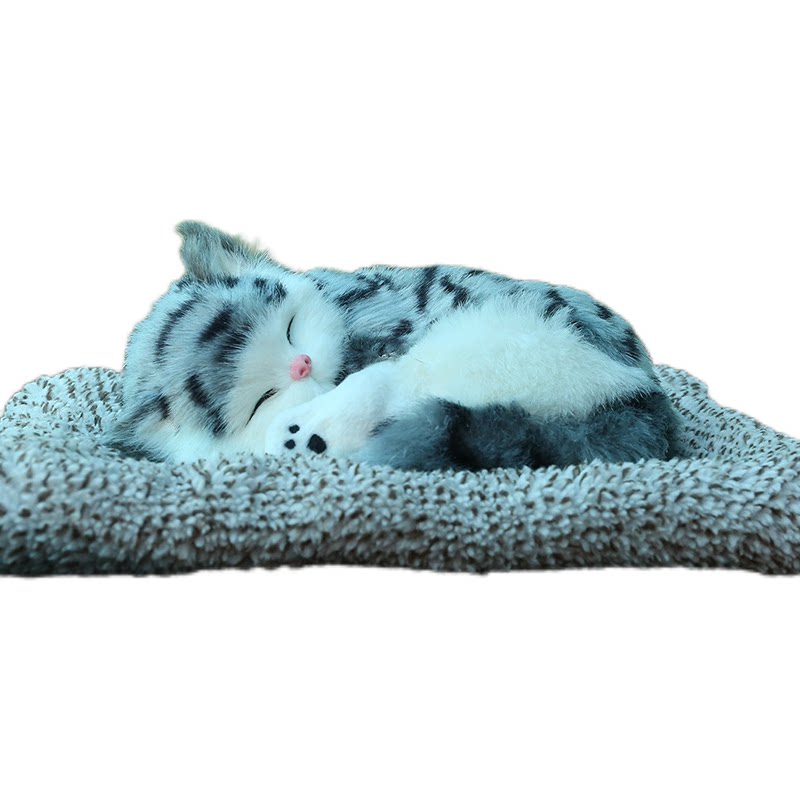 仿真猫咪睡猫创意礼品家居车载装饰摆件毛绒玩具动物模型生日礼物