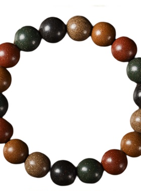 龙虎山天然古法五行合香珠手串中药情绪稳定香珠道家五行檀香手链