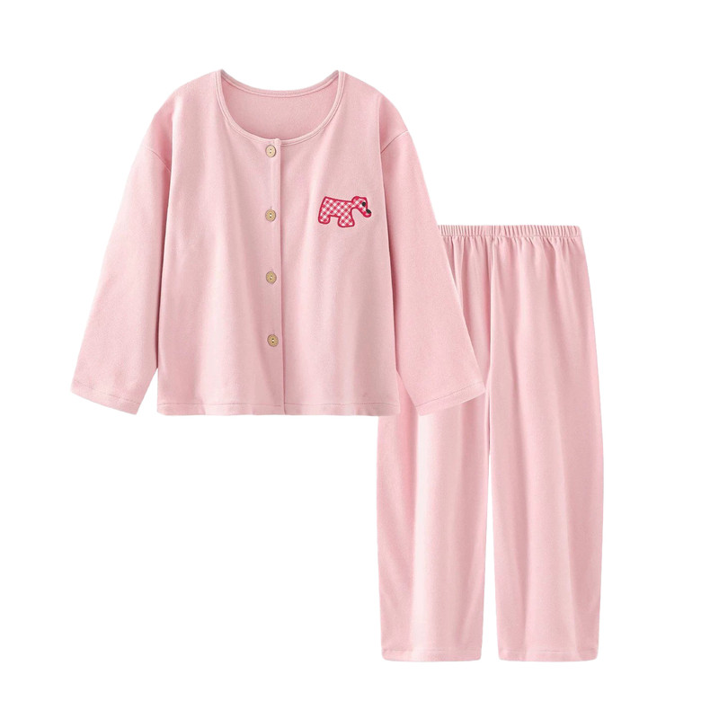 冬季好看休闲新款卡通可爱家居服初中生流行长袖套装保暖女童睡衣