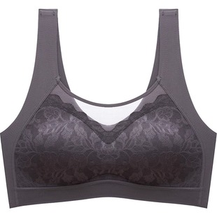 正品牌文胸罩一体固定杯运动防震无痕内衣女美背心式大胸显小薄款