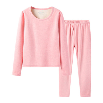 中老年秋衣秋裤套装男女士红色