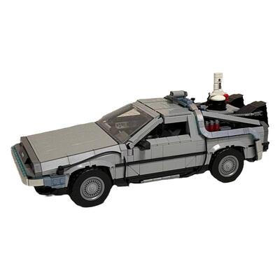 回到未来时光机器三形态汽车积木