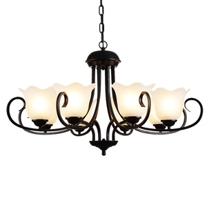 美式客厅吊灯简约大气北欧铁艺乡村吊灯田园餐厅灯复古灯卧室灯具