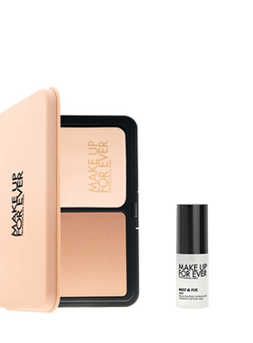 【官方正品】MakeUpForEver玫珂菲仿真肌丝绒粉饼便携遮瑕持妆