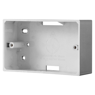 英标英式146型明装底盒灰色加厚明线盒开关插座面板明盒PVC接线盒