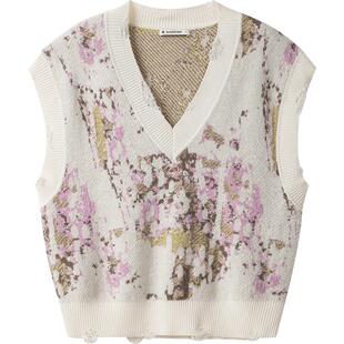 【100%羊毛】播商场同款Houzichao联名24秋冬针织背心BDR4SD3844