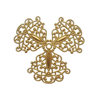 黄铜打底大花片 46mm三瓣花金属装饰片手工diy饰品头面发饰配件