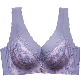 美背宽肩带女内衣小胸罩加厚聚拢收副乳调整型背心款文胸薄无钢圈