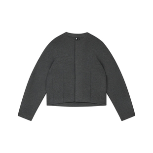 oneup廓形空气层短款外套女秋季小个子高级感宽松简约通勤夹克