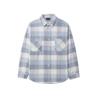 BEAMS长袖格纹衬衫复古日系