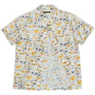 Ranger Vintage 印花夏日短袖Aloha Shirt夏威夷风情 衬衫 古巴领