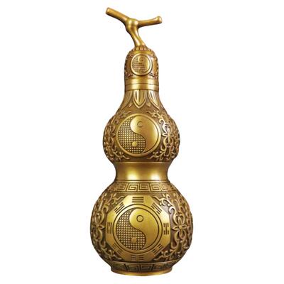 开盖空心挂件纯铜葫芦摆件八卦