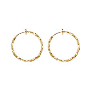 【自营】OSEWAYA耳夹无耳洞圆圈弹簧耳环女简约波浪耳饰节日礼物