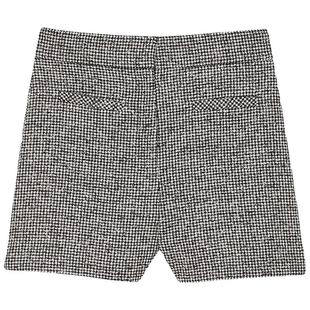 SANDRO Outlets秋冬女装法式时尚气质撞色花呢格纹西装直筒短裤