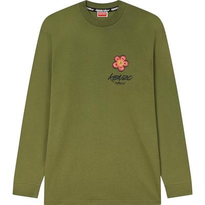 【会员特惠】KENZO 2025秋冬系列 男士长袖花朵图案T恤衫