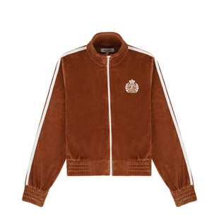 [秋冬新品]Sporty&Rich Farmhouse系列女士美式运动风丝绒感外套