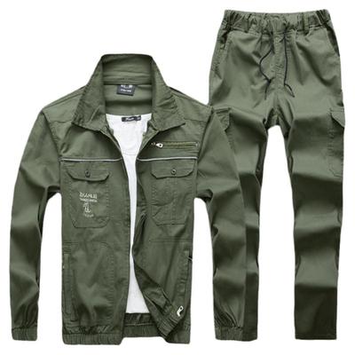 夏季薄款纯棉工作服套装