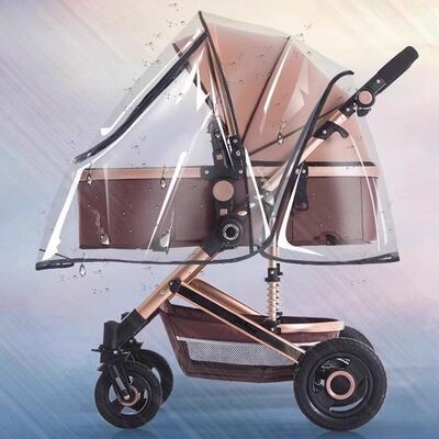 通用型婴儿车雨罩儿童车档风罩宝宝推车伞车防雨罩防护罩透明雨棚