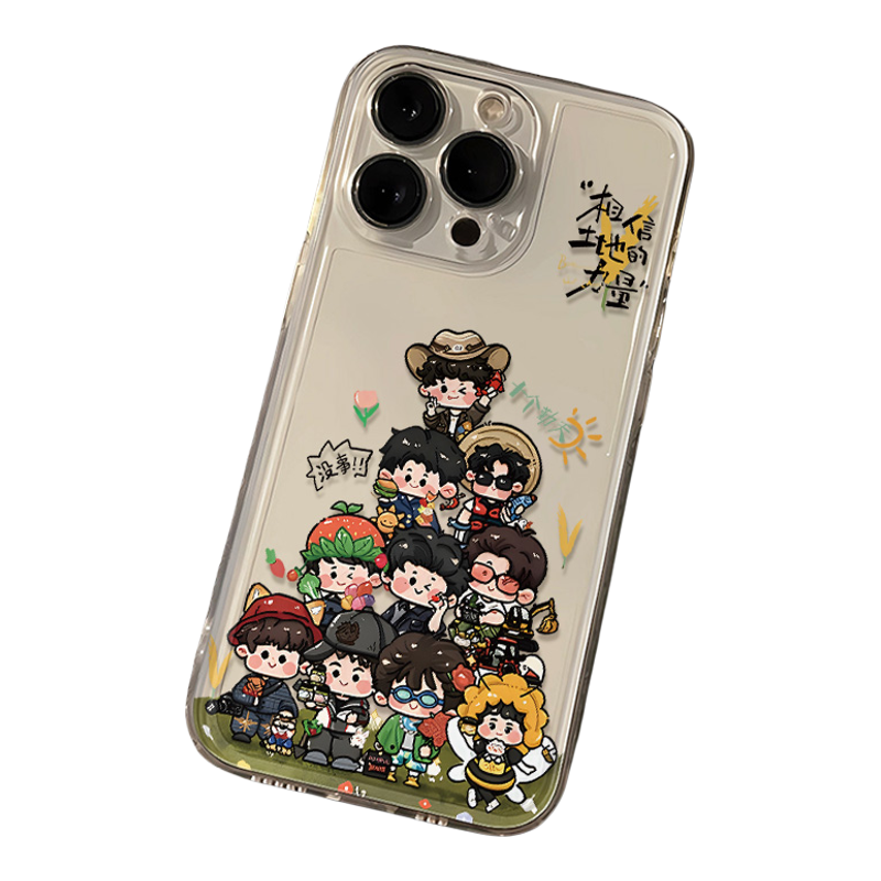 iPhone16苹果12创意荣耀X70I红米TURBO5透明13ProMax软小众一加15T适用14PLUS卡通小米17p手机壳新款十个勒天