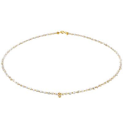 海蒂海水澳白keshi珍珠项链18K金