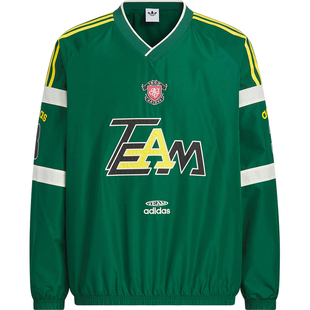 Adidas/阿迪达斯正品2025秋季款男士运动宽松V领卫衣KC0113