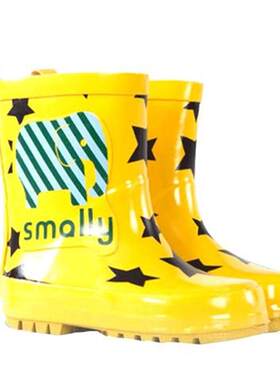 smally加厚防滑小孩学生儿童雨鞋
