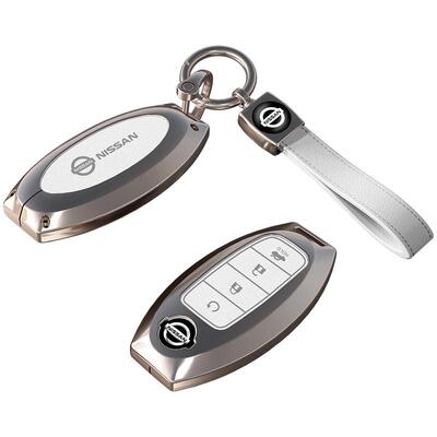 适用于日产钥匙套带标金属壳