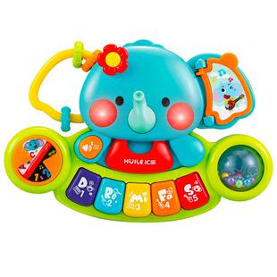 汇乐儿童电子琴玩具宝宝婴儿钢琴早教益智大象手指探索音乐小象琴