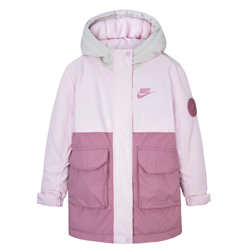 Nike童装儿童棉服女童防风外套2025冬季小童抗寒棉衣厚NY2242050