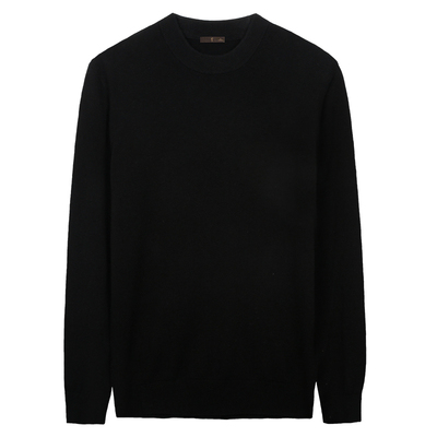 才子半高领纯羊毛针织衫男2025秋季新款打底内搭保暖轻奢黑色毛衣