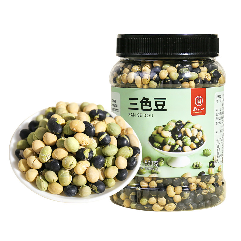 炒三色豆(黑豆+黄豆+青豆)罐装