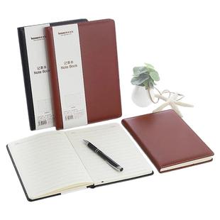 高档软皮面本办公pu面商务会议记事本企业员工培训加宽行距笔记本