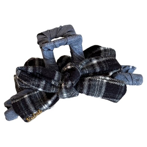 美拉德豹纹蝴蝶结抓夹女高级感大号鲨鱼夹2026新款后脑勺头饰发饰