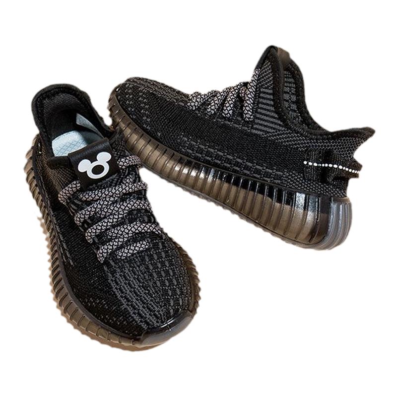 迪士尼儿童椰子鞋男童秋季新款针织鞋女运动鞋耐磨网面透气跑步鞋