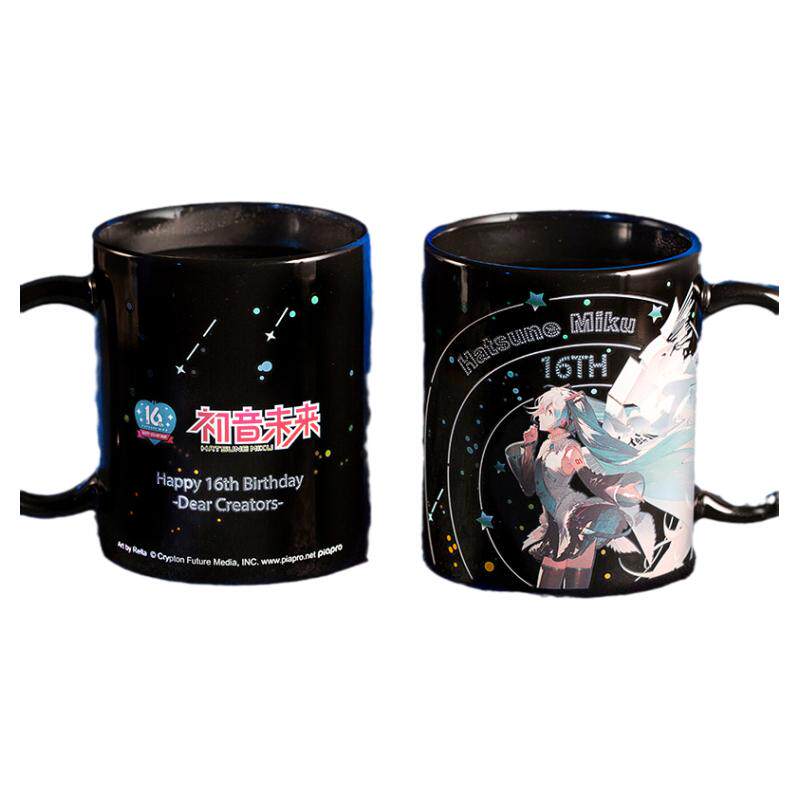 正版初音未来水杯幸运石二次元动漫杯子变色马克杯陶瓷杯保温杯