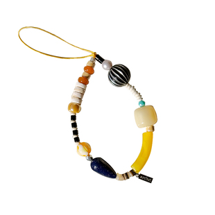 SoftServe柔软供应《金银糖果》串珠手机链挂饰手机挂绳相机便携