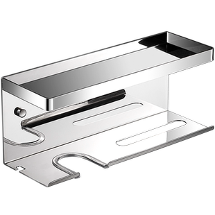 吹风机置物架304不锈钢免打孔卫生间壁挂电吹风支架浴室风筒挂架