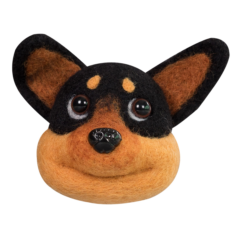 蜜蜂狗羊毛毡戳戳乐diy材料包情侣手工自制礼物钥匙扣挂饰玩偶