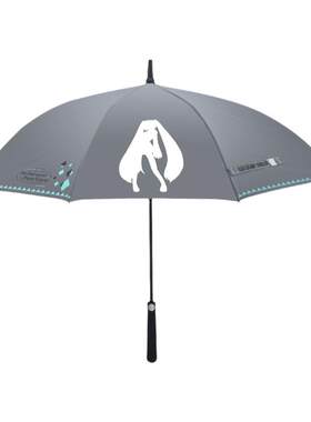 现货bilibili初音未来雨伞miku镭射未来随行反光变色长柄伞