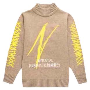 男童毛衣2025秋冬新款儿童毛衣中大童韩版圆领加绒时尚毛衣打底衫