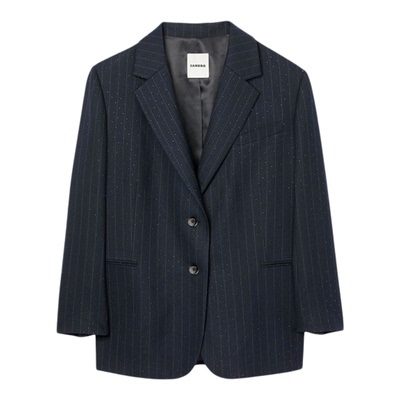 SANDRO法式细闪条纹西装外套